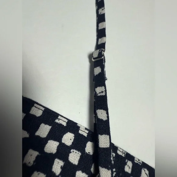 Madewell Navy and White boho cotton Midi Sundress 14 - Picture 13 of 14